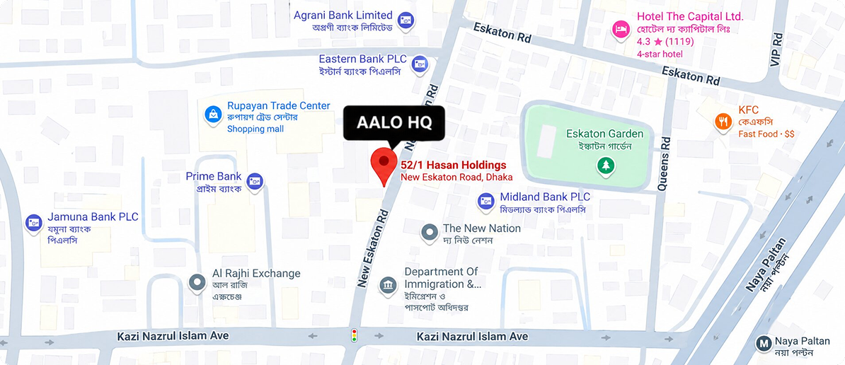 Map showing 52/1 Hasan Holdings, New Eskaton Road, Dhaka